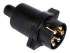 TOMADA ENGATE 6 POLOS MACHO - PRETA - ENGATCAR - Cod. 1800
