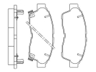 Pastilha ceramica FERODO Toyota Corolla XLI 1.8 16V 1999 até 2002 - - Cod. HQF-2105AC