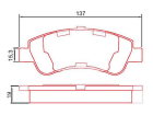 Pastilha ceramica FERODO Peugeot 206 1.6 16V 2002 até 2007 - - Cod. HQF-2226C