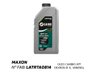 Oleo Cmbio 1L Minerl Transmissao Automatica - MAXON - Cod. ATF DEXRON III MINERAL